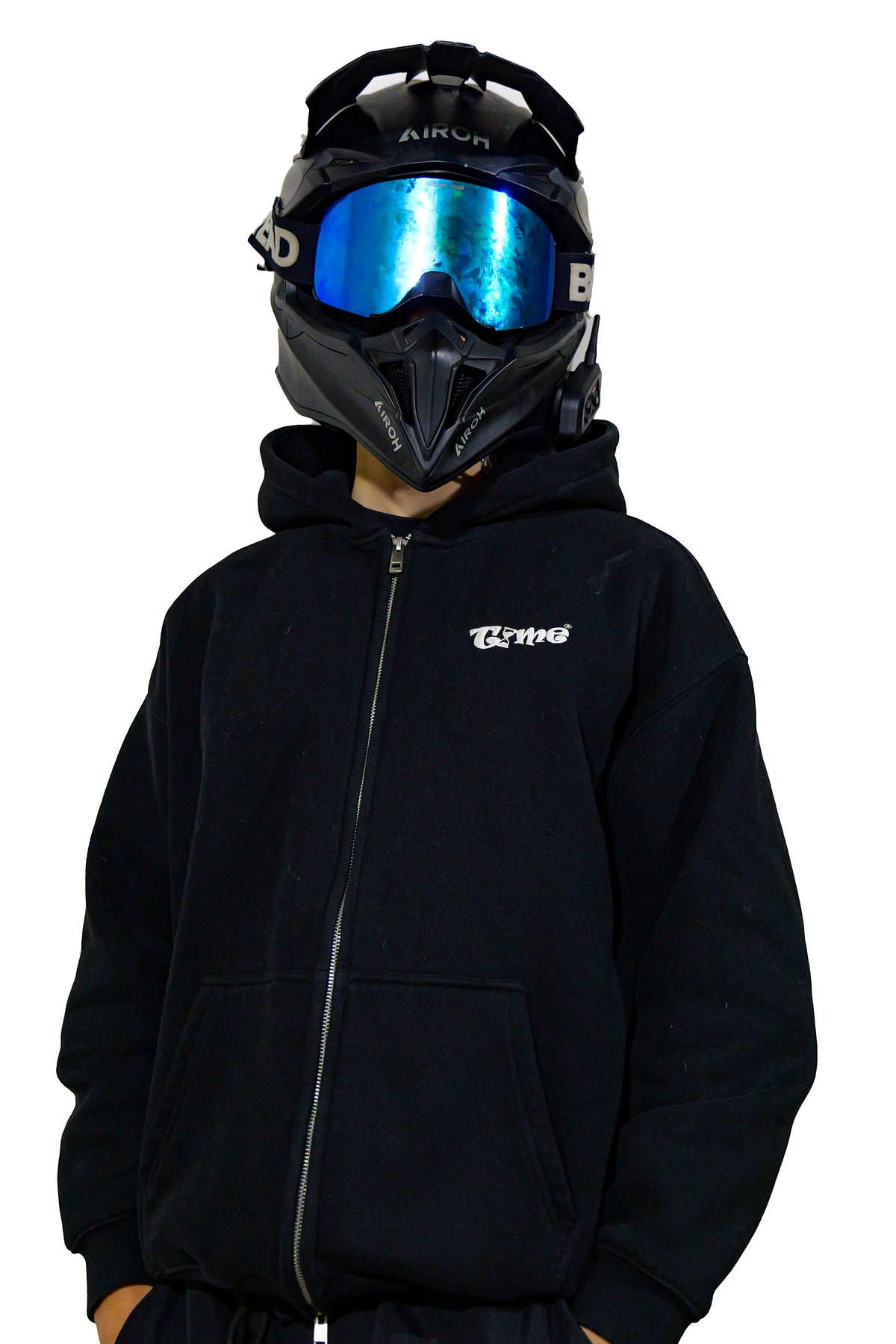 Timeless Basic Zipper aus Drop 01 – Oversized Zip Hoodie mit Print, Ansicht 1